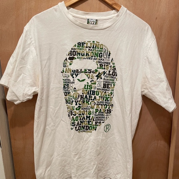 Bape cities camo big head size large very rare 100 percent authentic